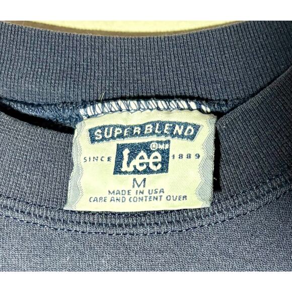 Vtg Washington & Lee University Generals Blue Crewneck Sweatshirt Embroidered M - Picture 4 of 8